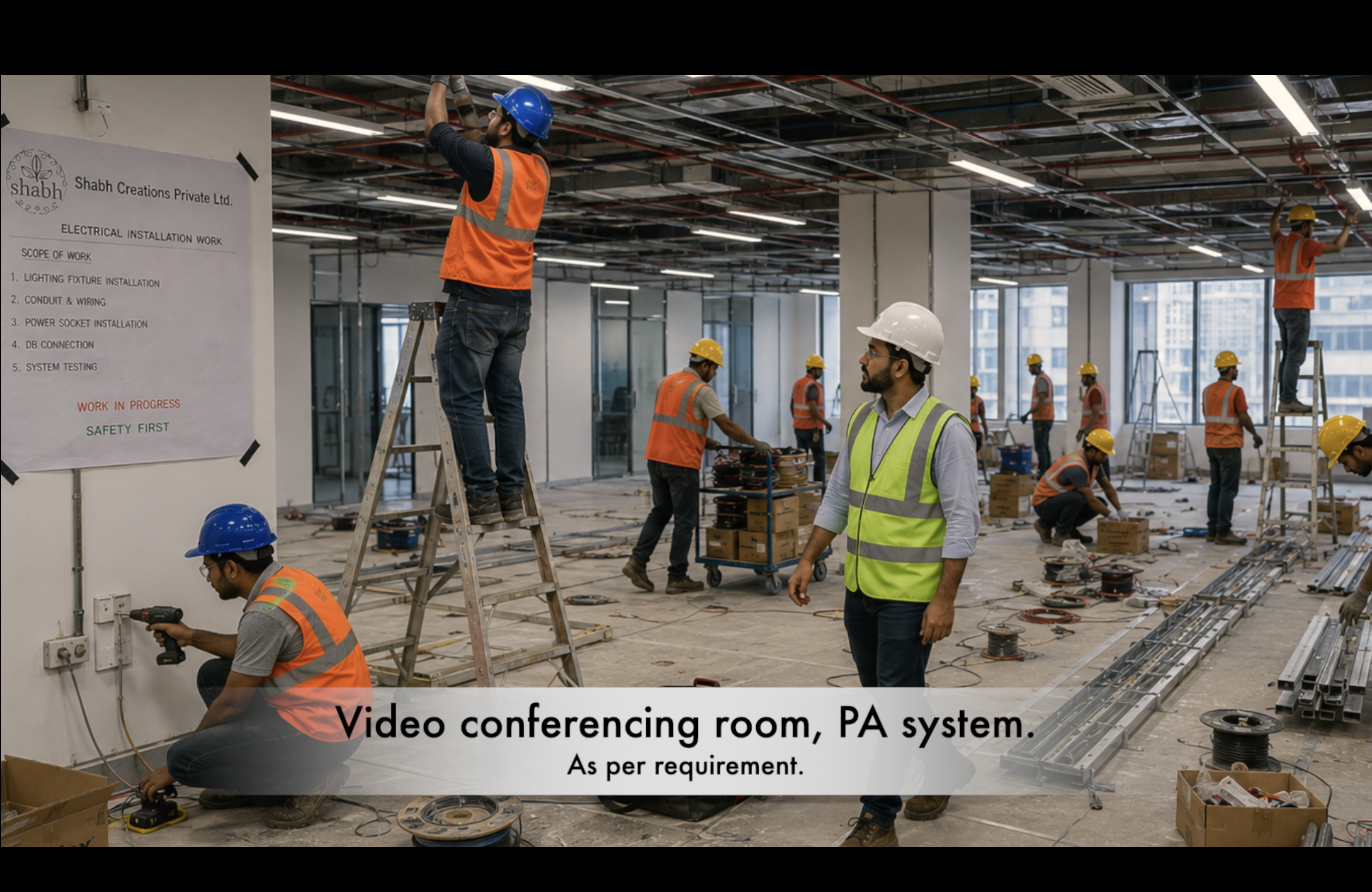 Public address and audio-visual system installation