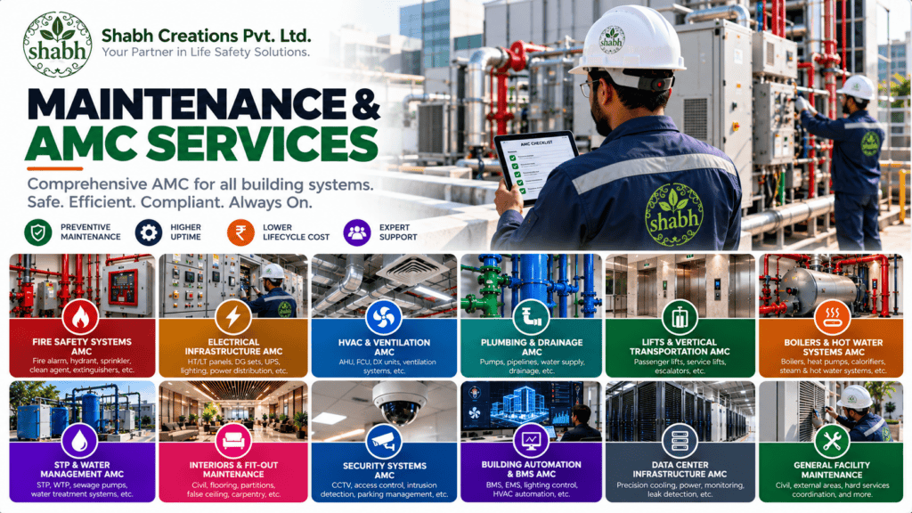 Expert fire safety AMC and comprehensive building maintenance contractor