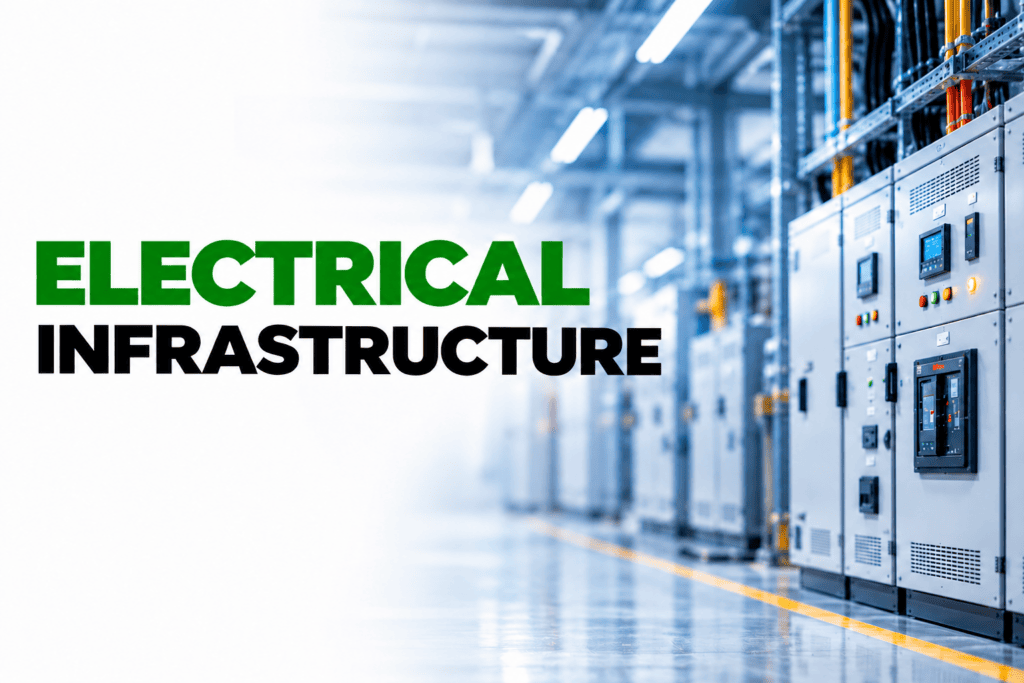 Expert electrical infrastructure and turnkey MEP contractor card