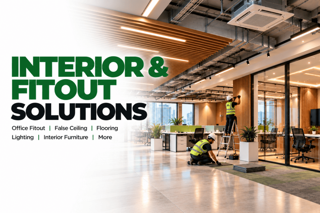 Expert commercial interior fit-outs and turnkey MEP contractor card