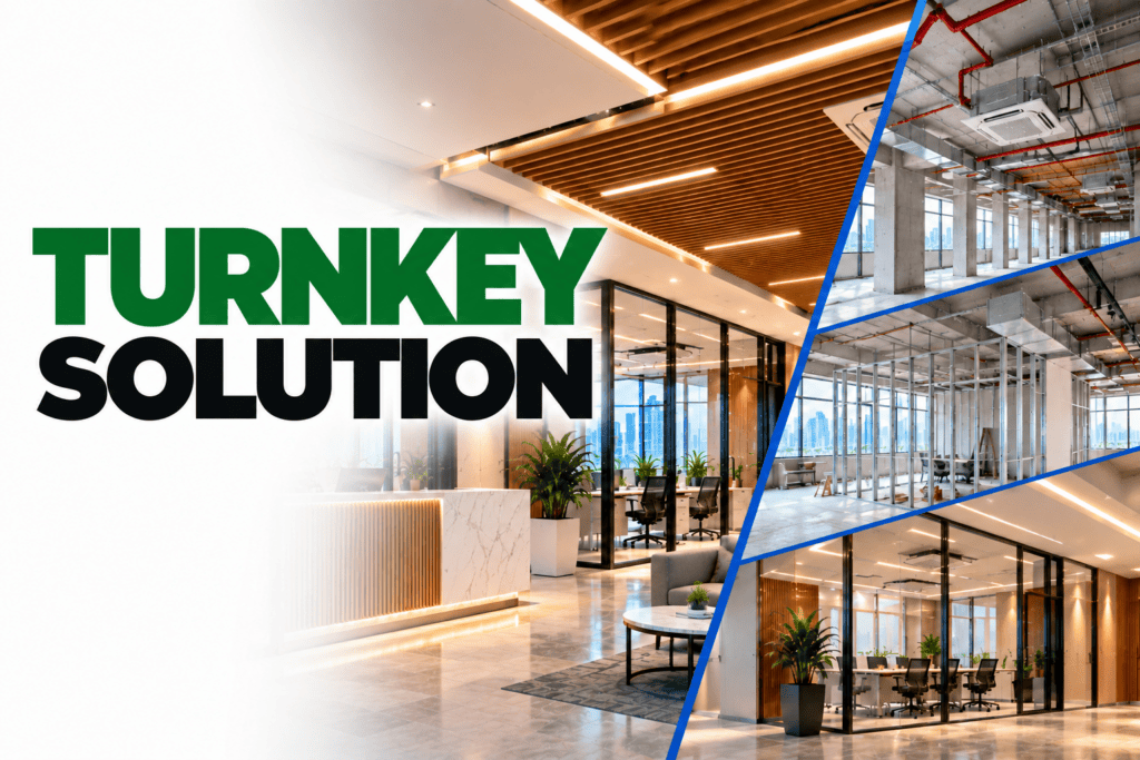 Expert turnkey MEP contractor and fire safety company card.